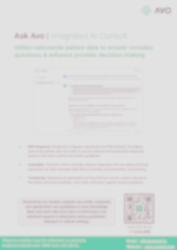 Blurred Ask Avo One Pager